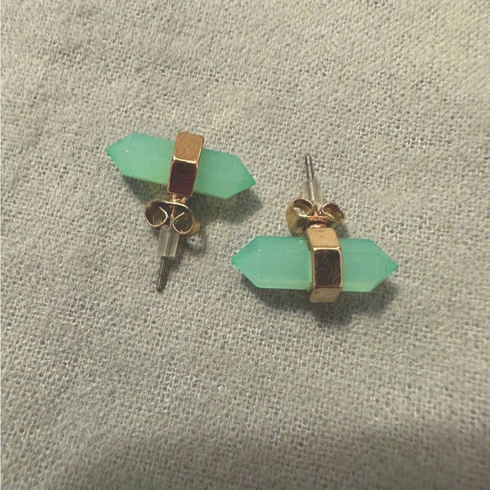Aquamarine Stud Earrings! Hypoallergenic